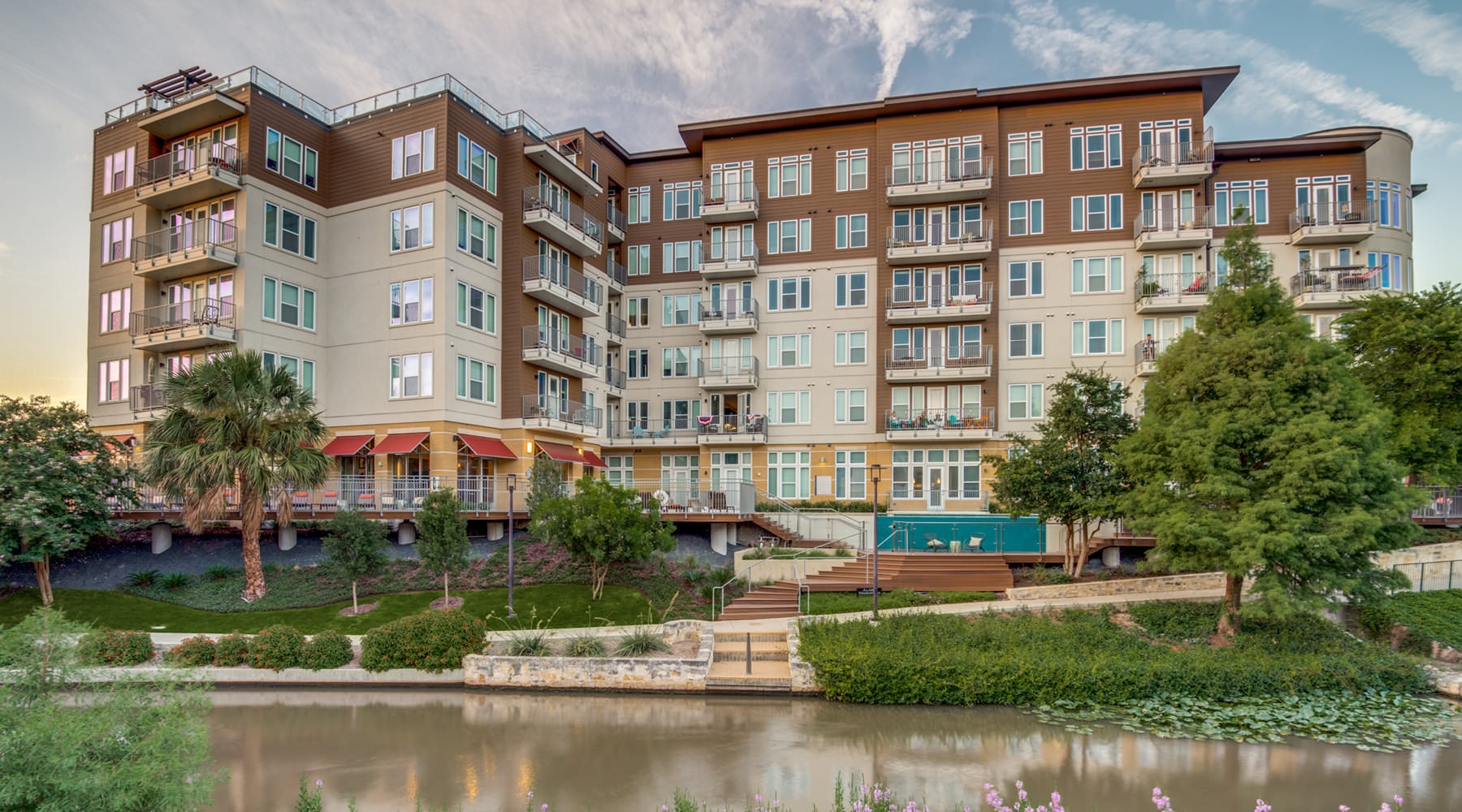 The Art of Living Jones & Rio is located right on the San Antonio Riverwalk
